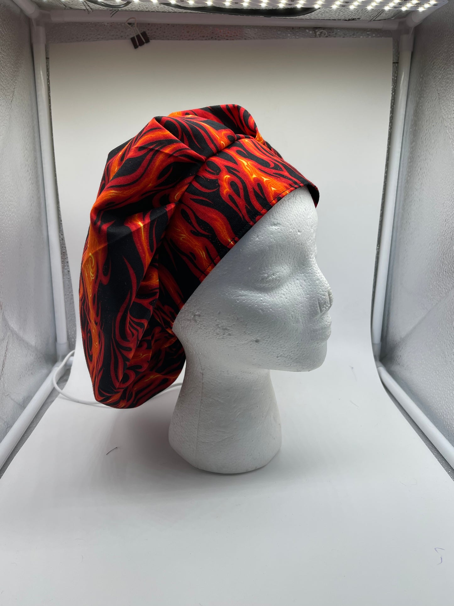 Flame scrub cap,Woman’s surgical fire bouffant