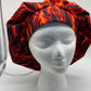 Flame scrub cap,Woman’s surgical fire bouffant