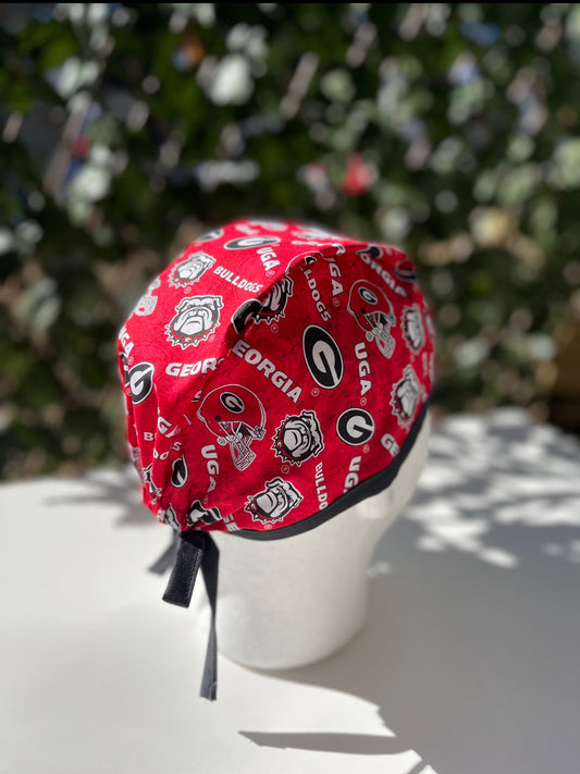 football, scrub cap, go dawgs, UGA mens scrub cap