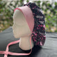 Breast Cancer scrub cap, ponytail scrub hat, pink ribbon, Women's scrub caps