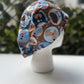 Dog print Euro Cap, surgical scrub hats, women scrub capsv