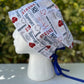 RN support, Pixie Scrub Cap, essential worker, red white and blue.